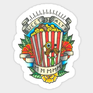 detective popcorn last podcast tattoo art Sticker